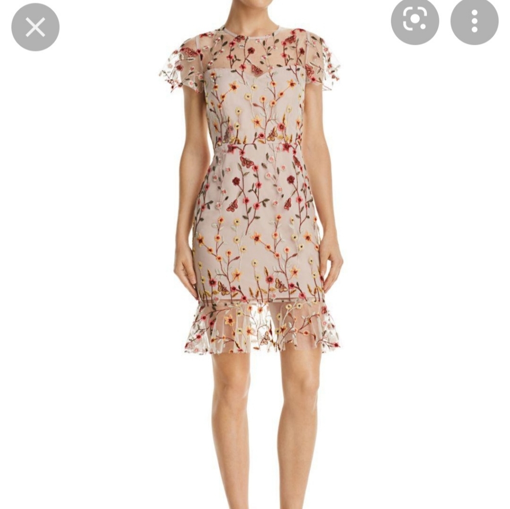 "Aqua Brand" Embroidered Butterfly Dress